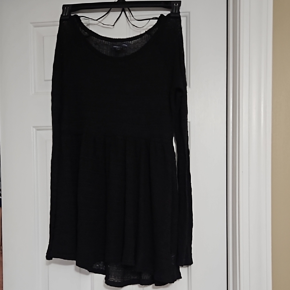 Black Sleeveless Scoop Neck A-Line Dress
